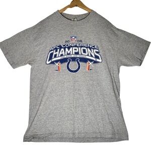 Alstyle Mens Indianapolis Colts 2006 AFC Conference Champions Grey T-Shirt L